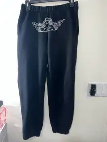 Edikted Angel Sweatpants Rhinestone Black Jogger