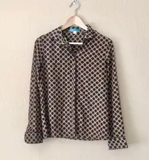 Pim + Larkin patterned button up blouse