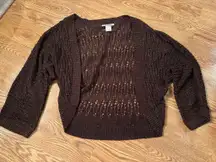 Maurice’s brown glitter Bolero top size large