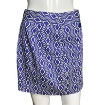 Outback Red Skirt Women 0 Blue White Geometric Pencil Straight Skirt Mini Career