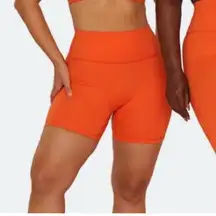 Set Active X Madelyn Cline Sportbody Bike Shorts Golden Hour Orange Large Rare