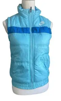 Nike Sportswear Women’s Full Zip Sleeveless Puffer Vest Blue L