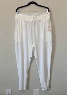 Free People  White Parachute Pants Size Large NWT