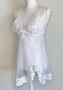 Vintage Etherial Mesh and Lace Babydoll