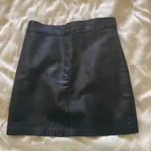 Vintage Black Leather Skirt