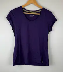 Smartwool Purple T Shirt Merino Wool Women's Size Small