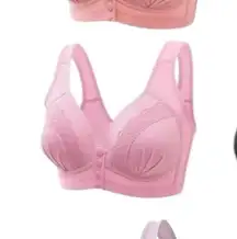 NWT ~ Set/5 Front Snap Button Closure Breathable Skin Friendly Bras ~ Size XL