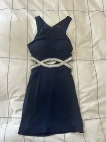 Speechless dark blue mini dress