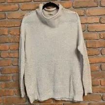 American Eagle Knit Mock‎ Neck Long Sleeve Pullover Sweater Cream - Size XL