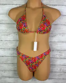 Bright Swimwear A Tropical Night Bikini Set Size XL