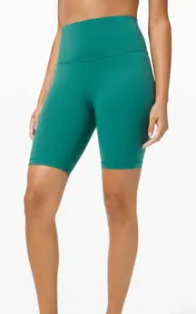 Lululemon Wunder Train 8” High Rise Teal Lagoon Bike Shorts
