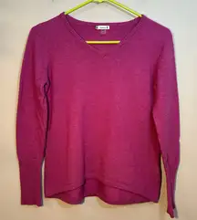 Smartwool Purple V-Neck Long Sleeve Knit Sweater S