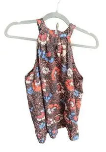 Cleobella Sz M Certified Organic Cotton Ryla Print Sleeveless Halter Neck Top