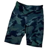 OLD NAVY Active PowerSoft Green Camo Biker Shorts size Small