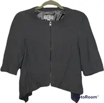 555 Los Angeles Grey Half Sleeve Zip Up Jacket Size Large