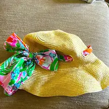 Lilly Pulitzer for Target beach scarf hat in Nosey Posey print