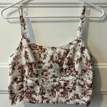Forever 21 Toile Pattern Crop Top Size Small