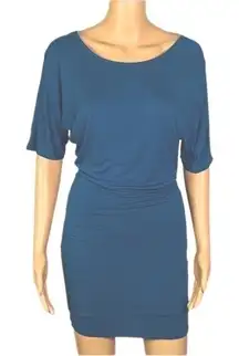 LULU’S teal green casual bodycon, low back lightweight dress in size small. EUC