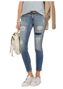 Current/Elliott | The Stiletto Vintage NY Repair‎ Cropped Jeans 29 Distressed