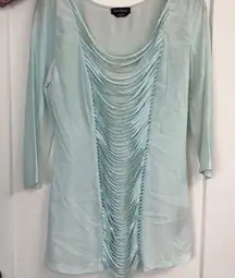 Bebe  teal blouse