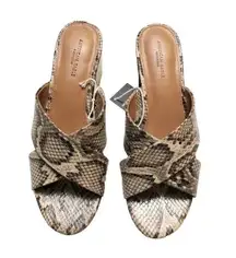 American Eagle Womens SNAKESKIN  BLOCK HEEL Sandal Sz 8