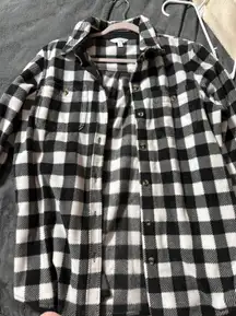 Plaid Fuzzy Button Up 
