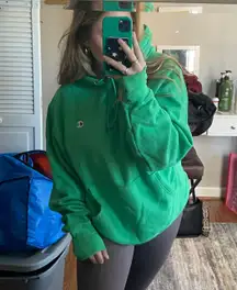 Green Reverse Weave Hoodie