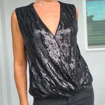 black sequin top XS