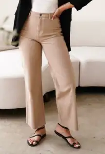 Carly Jean Los Angeles Jaymee Wide Leg Jeans Pants Khaki Vintage Size 5