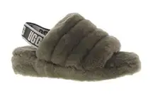 UGG Women's Fluff Yeah Slide Slipper, Burnt Olive, 7 M US