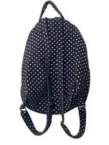 Baggu Drawstring Backpack Blue & White Polka Dot Cotton Canvas Small MidSize Bag
