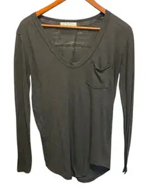 We the Free Betty Women Top‎ XS Raw Edge Tee Lounge Y2K Streetwear Casual Grunge