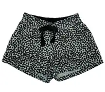 Lululemon Women's 4 Black Blue Short Spring Break Away Stretch Athletic Polkadot