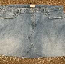 The Drop jean skirt frayed bottom plus size woman size 2X stretchy
