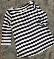Black And White Striped Top