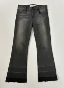 Hidden Jeans Women's Black Wash Jeans with Frayed Hombre Hem 28