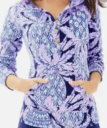 Lilly Pulitzer Captain Popover Coco Safari Lilac Verbena Sweatshirt Sz. S