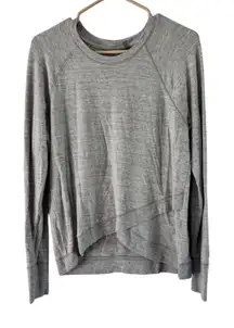 Athleta Cross‎ Back Sweatshirt Long Sleeve Gray Modal Blend Top Size M