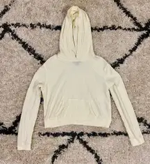 Ivory Waffle Knit Lounge/Sleep Hoodie