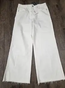 JBD Just Black Denim The Slim Wide-Leg Crop White Jeans NWT Size 29