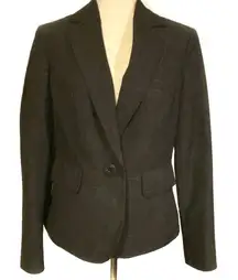 Le Suit‎ Women's Blazer Jacket Gray Patterned Size 6 Made in Bangladesh