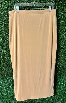 Lululemon Tan Softstreme Drapey Column Midi Skirt Womens XL NWT