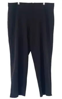 Talbots Black Pull On Pants Size 2Xp Pima Cotton Modal Spandex Comfort Fit