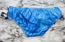NWT Antonio Melani Women Cobalt Cougar Tunnel Tie Bikini Bottom Md Beach Pool