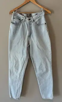 VINTAGE 90s EXPRESS Women’s High‎ Waisted Tapered Mom Jean Light Wash Size 7/8