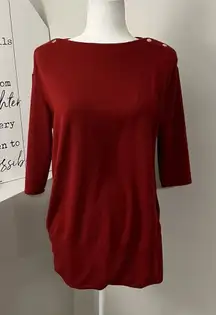 Isabel Maternity SUPER Soft Knit Red Top Dark Red Size Small