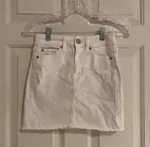 White  Jean Skirt