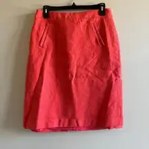 J.Crew 100% Wool‎ Pencil Skirt Coral Lined Womens Size 10 Style 13543 Work