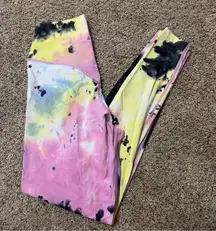 Balance Athletica  Vitality Atmos Cloud Tie Dye Leggings Size Medium Multi Color