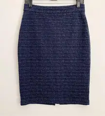 EUC  Maeve Plaid Hoop Zipper Knit Pencil Skirt Size S